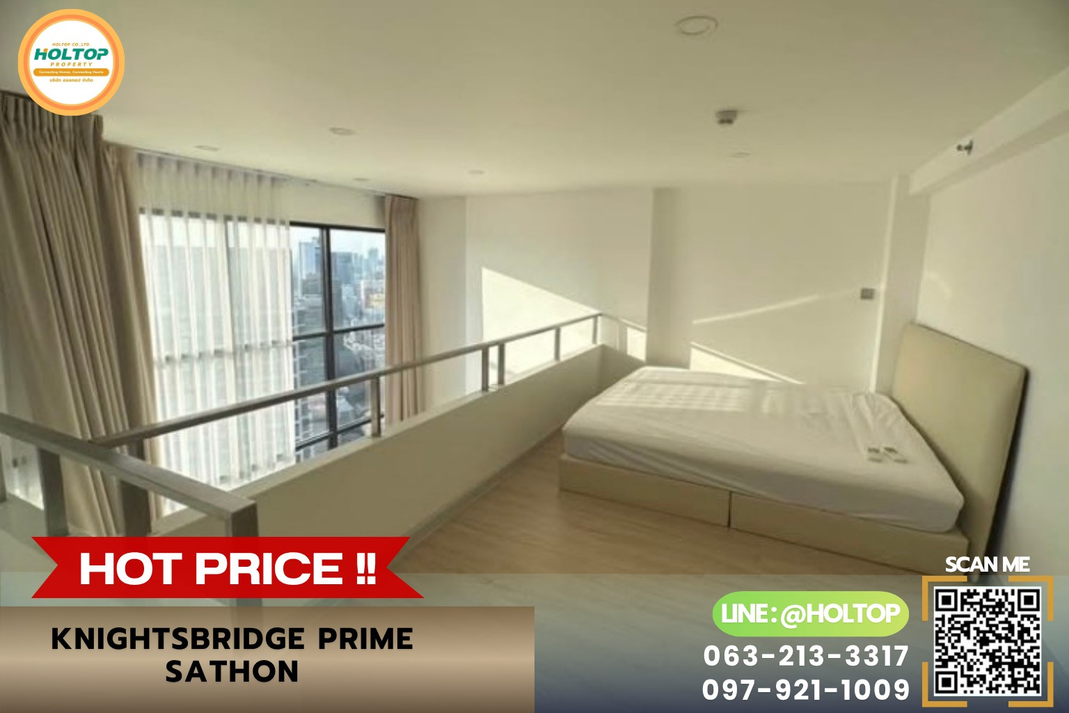 #R10578 🎉 180769 ให้เช่าคอนโด Knightsbridge Prime Sathon 