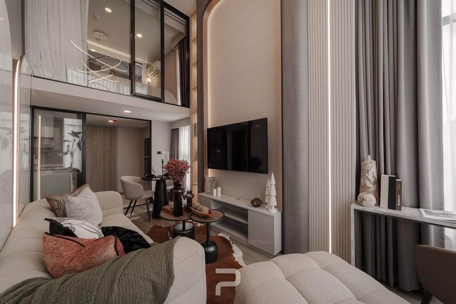 🏙️✨ For rent Soho Bangkok Ratchada | Corner room, high ceiling, near MRT Huai Khwang – รูปที่ 4