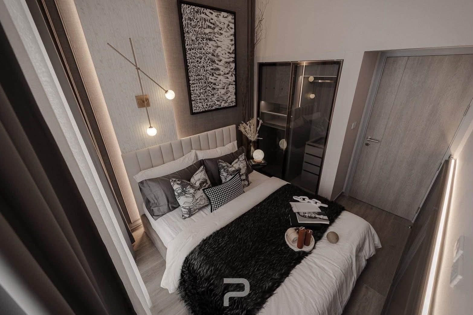🏙️✨ For rent Soho Bangkok Ratchada | Corner room, high ceiling, near MRT Huai Khwang – รูปที่ 3