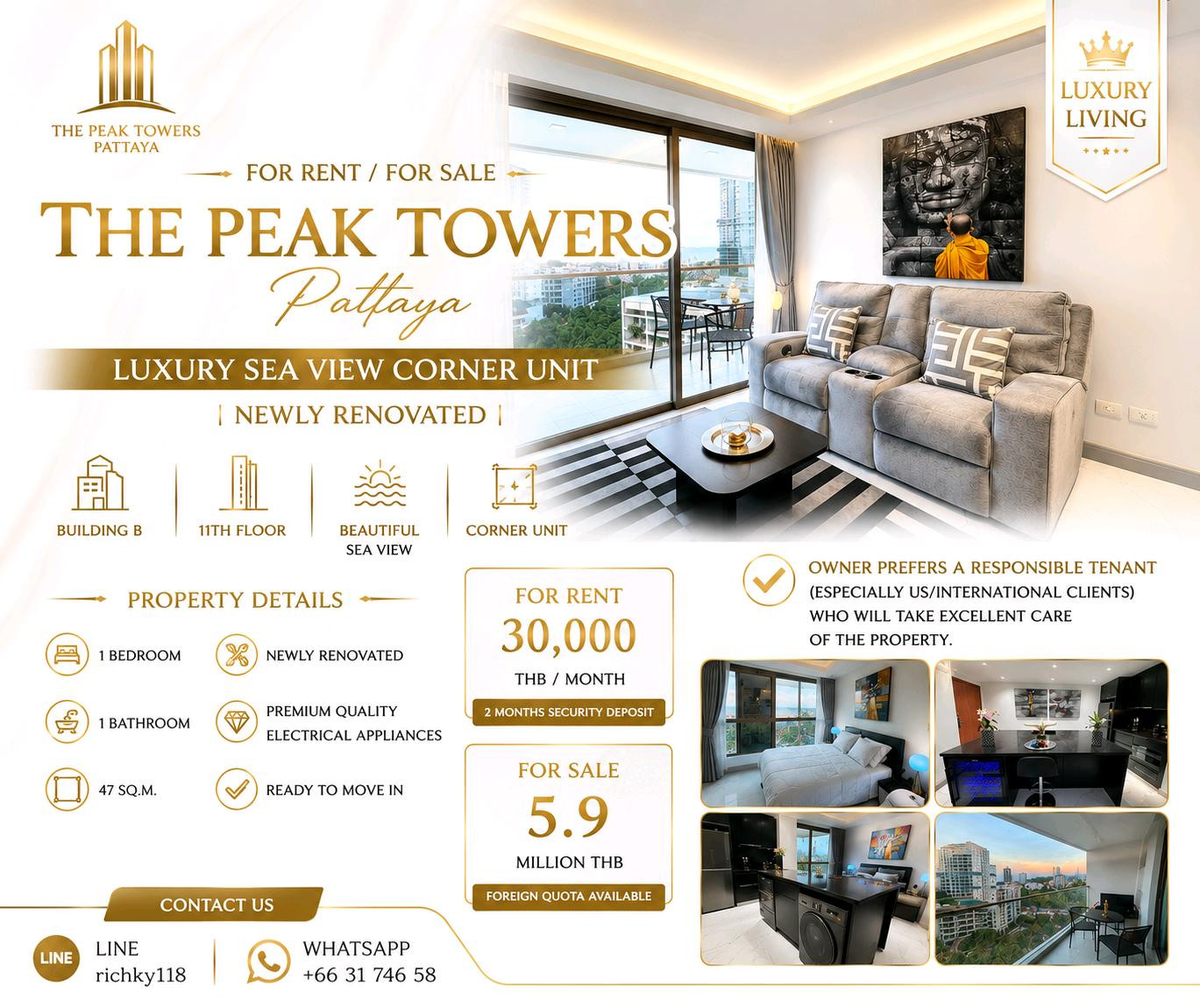 Luxury Sea View Corner Unit | Newly Renovated
Luxury Sea View Corner Unit | Newly Renovated