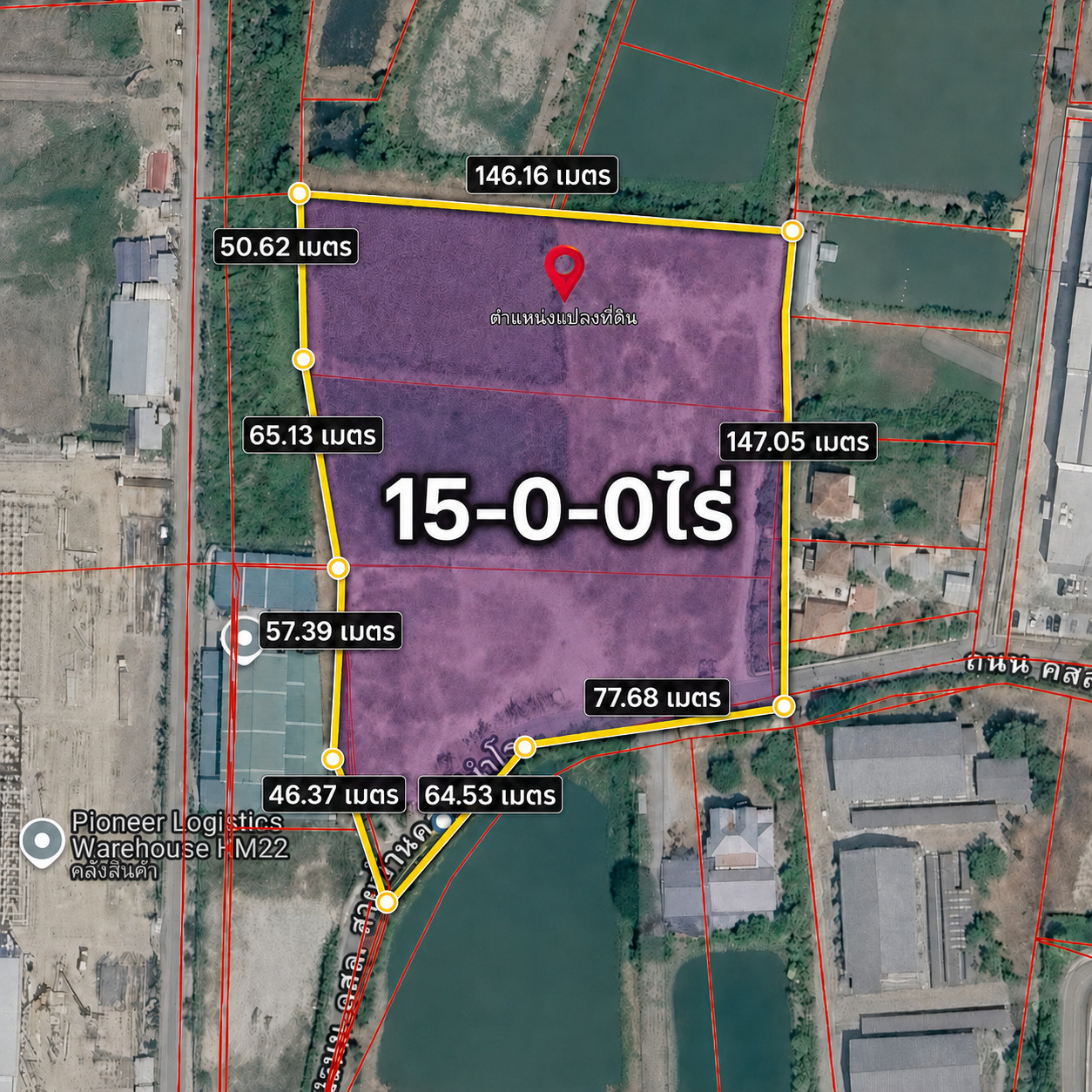 📢Land for Sale: 15 Rai, Purple Industrial Zone, Bangna–Trat, Km. 22 — Ready for Immediate Factory or Warehouse Development.