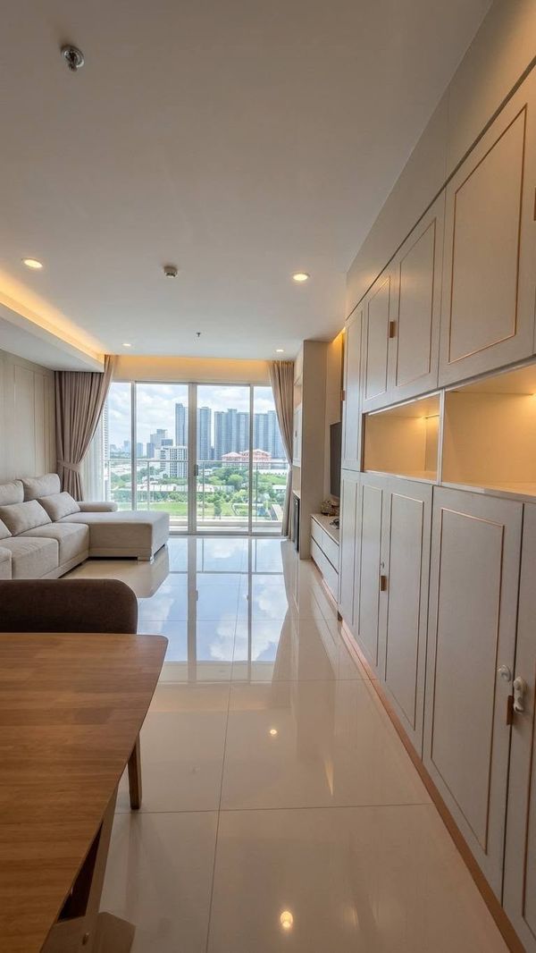Supalai Riva Grand Rama 3, area 99.54 square meters, with parking for 2 cars, 2 bedrooms, 2 bathrooms.