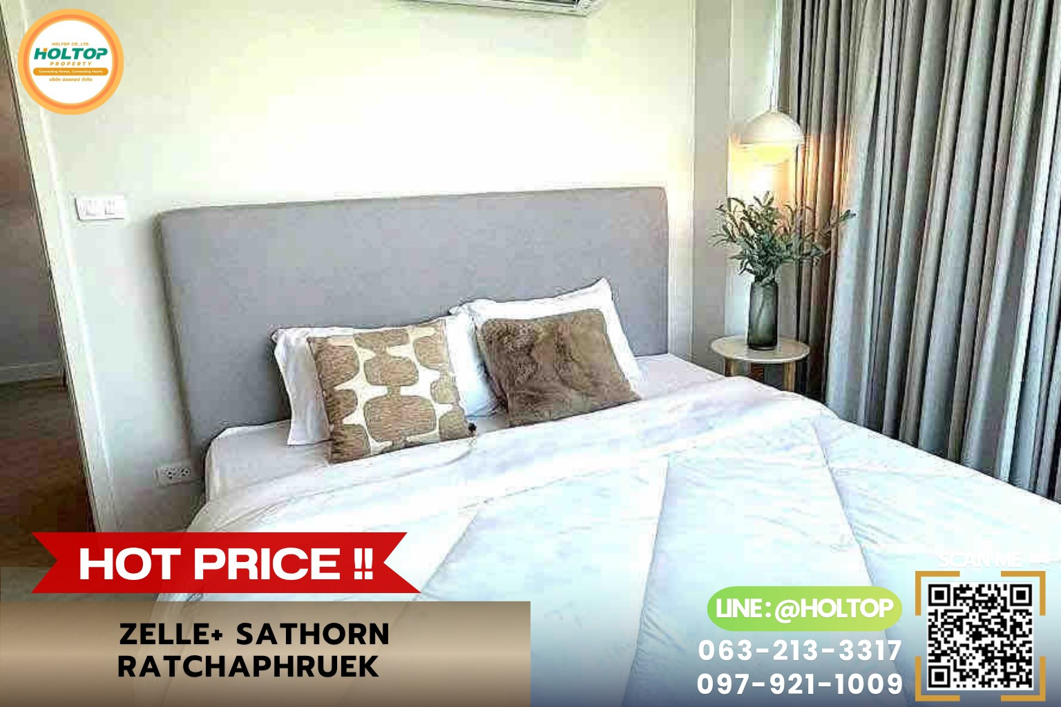 #R10635 🎉 210769 ให้เช่าคอนโด Zelle+ Sathorn - Ratchaphruek 