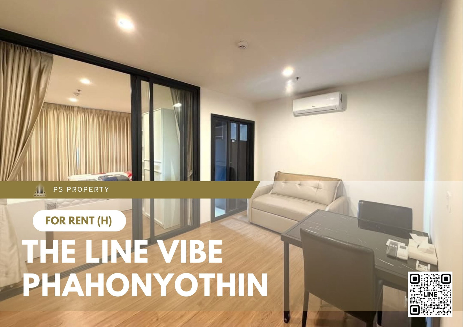 ให้เช่า 🔥 The Line Vibe Phahonyothin 🔥 เฟอร์นิเจอร์ และ เครื่องใช้ไฟฟ้าครบ 