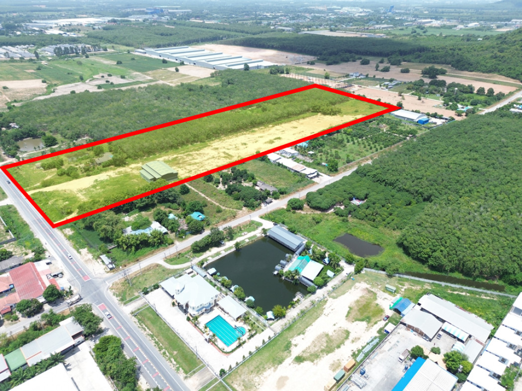 ขาย ที่ดิน ริมถนนนิคม สาย 11 อ.นิคมพัฒนา ระยอง 51 ไร่ ผังสีม่วงลายจุด DD