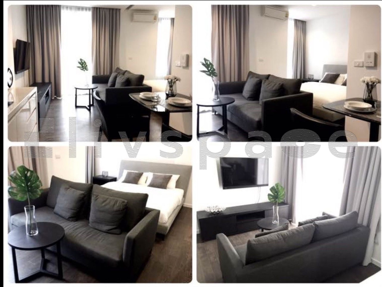 ▚ L0FC10ツ ให้เช่า: Nara 9 1 Bed 39ตร.ม. แต่งสวยโทนเรียบหรู ครีม-ดำ พร้อมอยู่✨ – รูปที่ 3