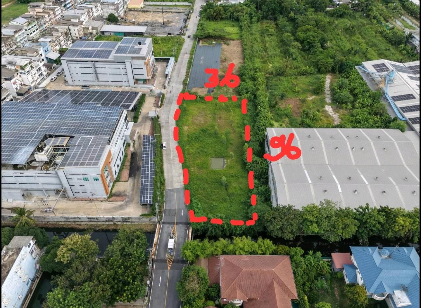Land for sale, real purple plan (District 1 - District 3), Soi Ekachai 76/1​💥 filled in, 50 cm higher than the road.