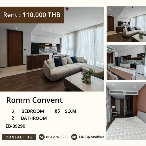 19/08/2026, ✨ Cozy 2 Bed 2 Bath Condo at Romm Convent! 🏢
Spacious 85 sqm with Unbeatable Chong Nonsi BTS Access! 🚇 0642748883