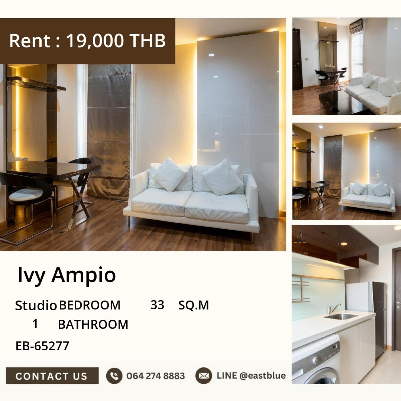 20/07/2026, 🏢✨ **Ivy Ampio Studio 33 ตร.ม. เพียง 19,000 บาท/เดือน ใกล้ BTS Thai Cultural Center** 0642748883 20/07/2026, 🏢✨ **Ivy Ampio Studio 33 ตร.ม. เพียง 19,000 บาท/เดือน ใกล้ BTS Thai Cultural Center** 0642748883