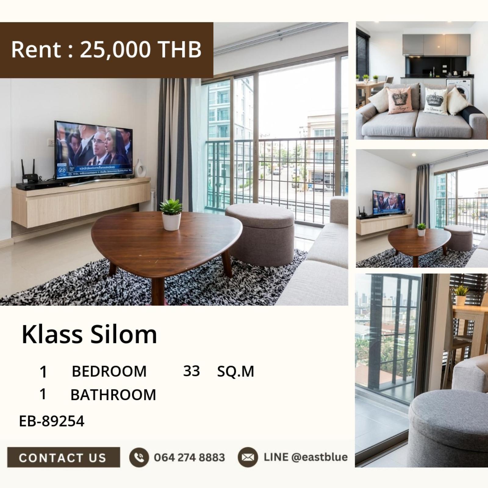 19/08/2026, 🏢 Your Silom Sanctuary! ✨ Stylish 1-Bed Condo, 33 SQM - 25,000 THB/mth 💰 0642748883 19/08/2026, 🏢 Your Silom Sanctuary! ✨ Stylish 1-Bed Condo, 33 SQM - 25,000 THB/mth 💰 0642748883