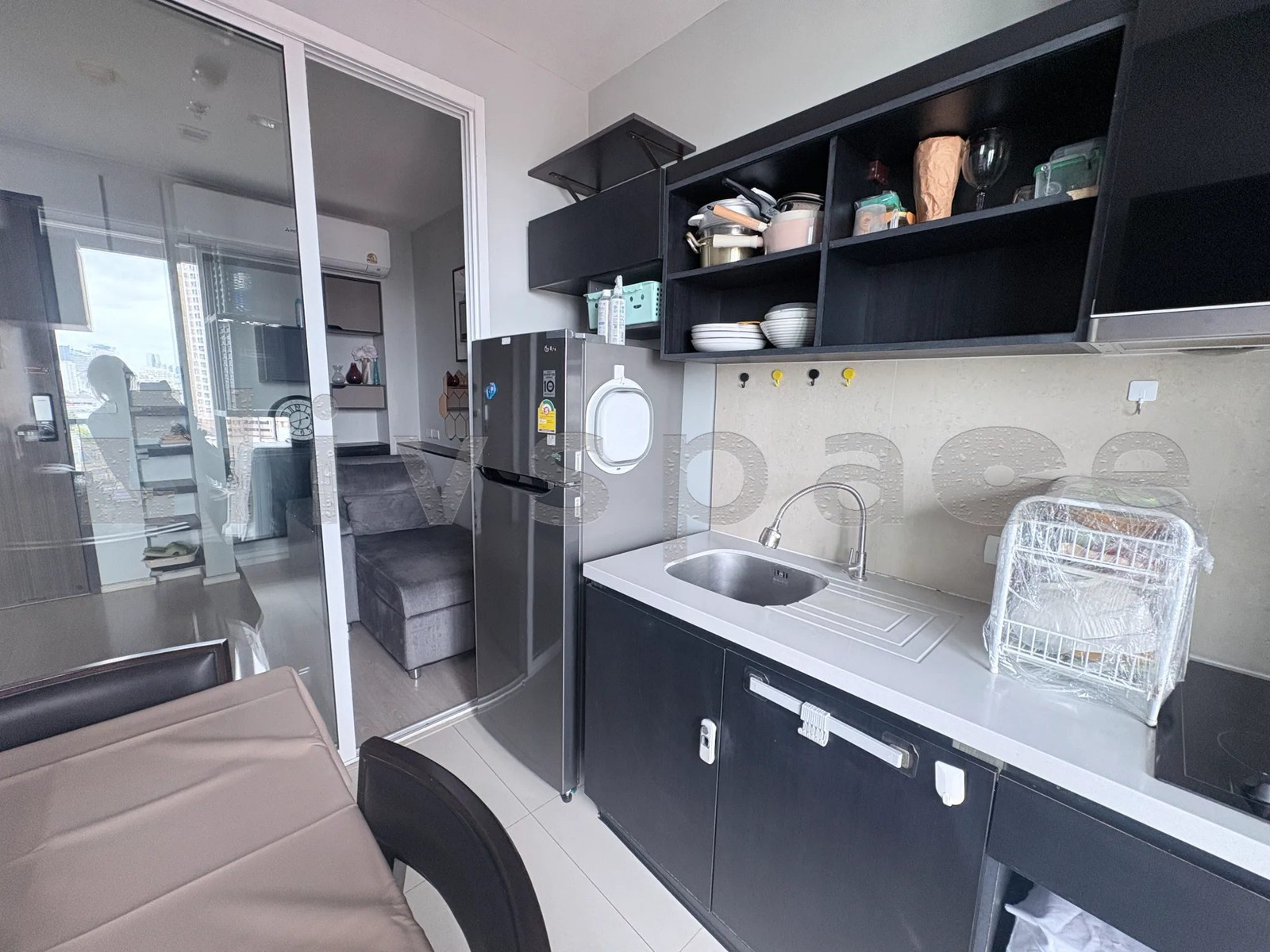 ▚ L08C02ツ ให้เช่า: Rhythm Sukhumvit 44/1 Studio (กั้นครัว) 33ตร.ม. บิวต์อินแน่น พร้อมจองลดเหลือ 20K✨ – รูปที่ 3