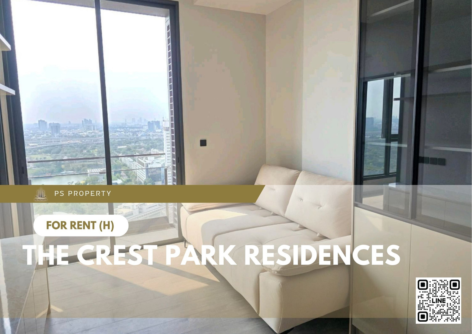 For Rent 🔥 The Crest Park Residences 🔥 Near MRT Phahon Yothin – Fully furnished and equipped with all appliances.