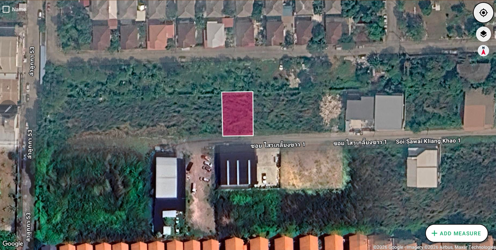 Vacant land for sale, 92 sq m, Sawai Pracharat 11 Sawai Pracharat Road, Khlong 4, Lat Sawai Subdistrict, Lam Luk Ka District, Pathum Thani Province, near A.C. Market Lam Luk Ka, Khlong 4