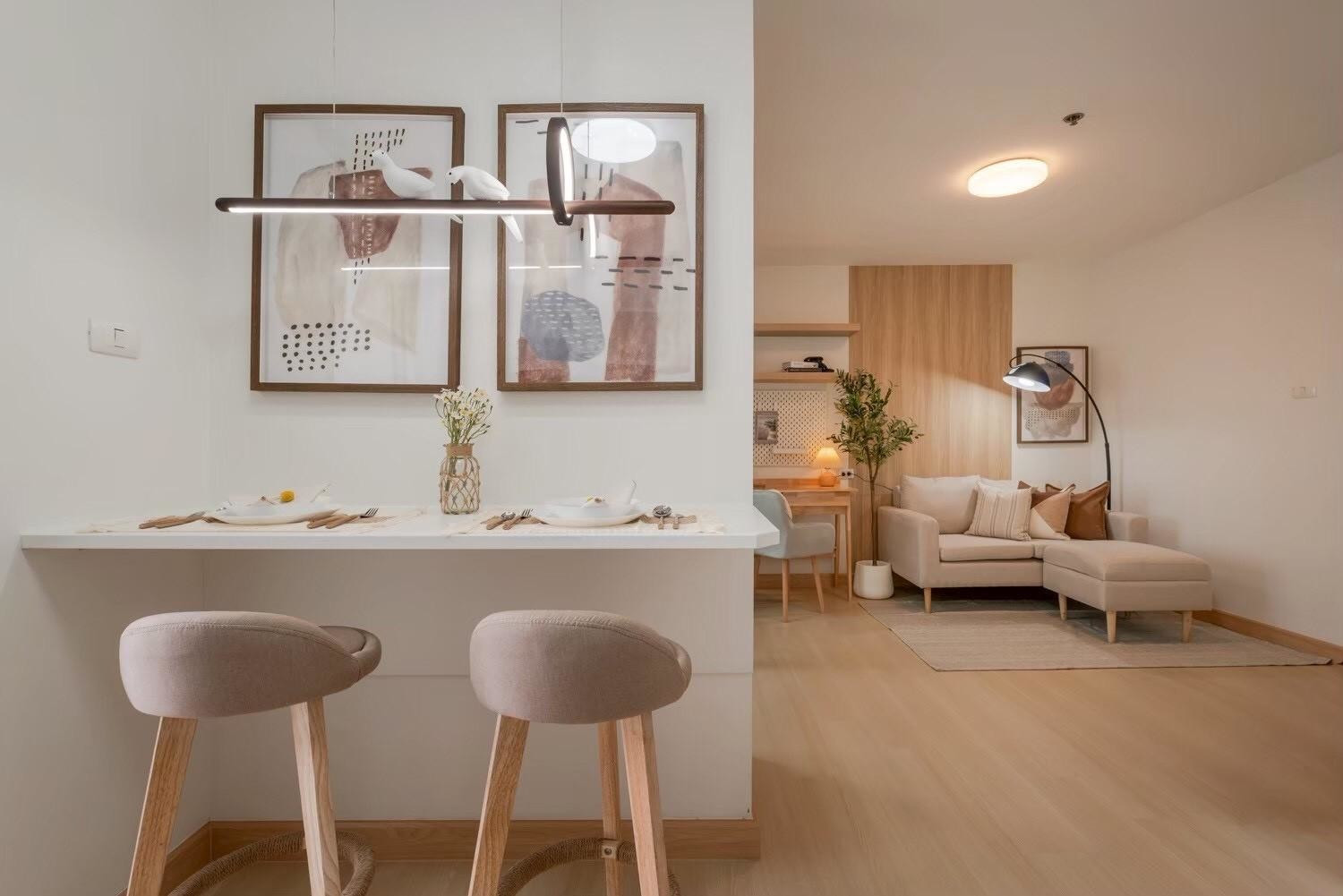 Condo for sale, Pinklao, The Trust Residence, beautifully decorated throughout, 19th floor, 1 bedroom, 1 living room, only 1.89 million baht, free transfer!