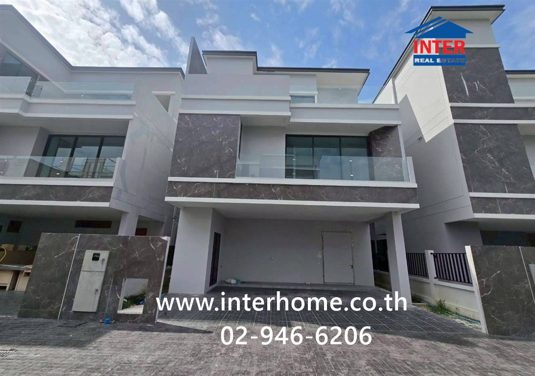 3-story detached house, 60.2 sq m, Highbury Village, Watcharapol - Ramindra, Soi Ruammit Phatthana, Intersection 6-3, Sukhaphiban 5 Road. Ruammit Phatthana Road, Bang Khen District, Bangkok