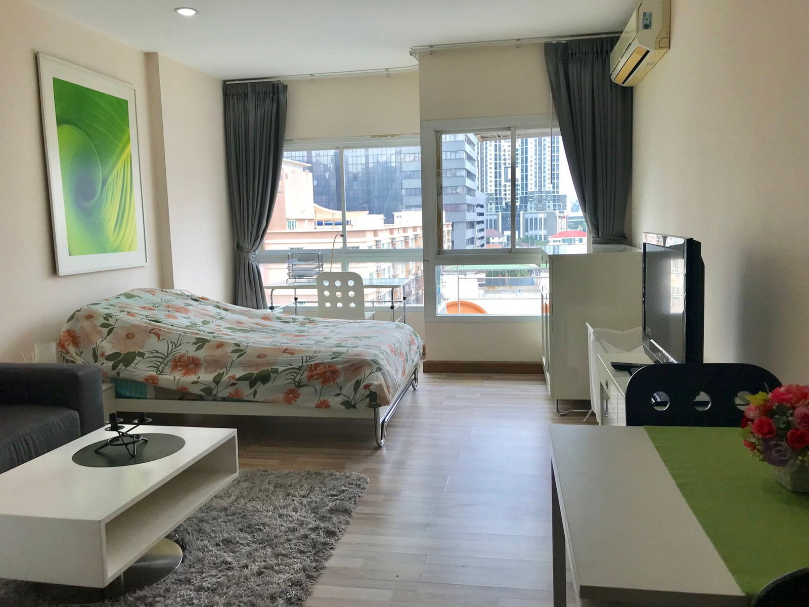 ปล่อยเช่าคอนโด งบ13ใบเทา ใกล้ MRT พระรามเก้าเพียง 50 เมตร PG Condo Rama IX