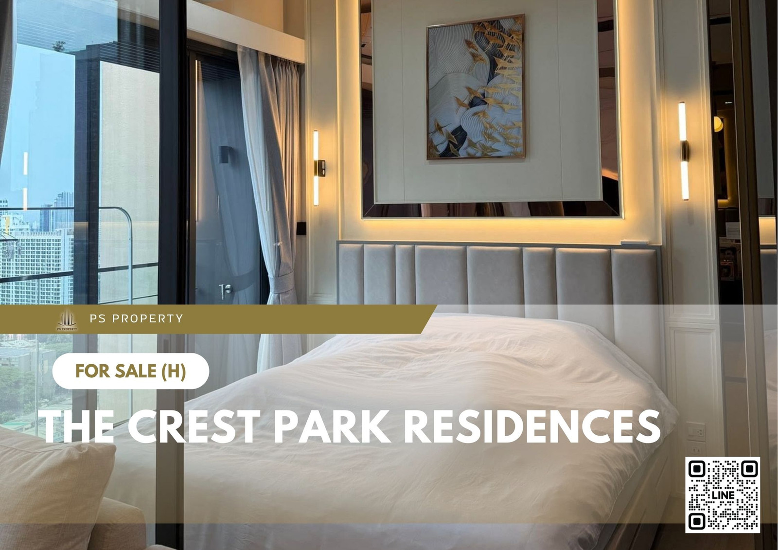 ขายด่วน 📍 The Crest Park Residences 📍 เฟอร์นิเจอร์ และ เครื่องใช้ไฟฟ้าครบ ใกล้ BTS และ MRT 