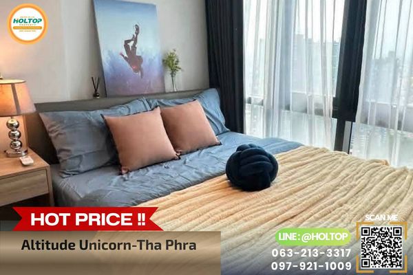 #L1043 🎉 Condo for Rent: Altitude Unicorn Sathorn-Tha Phra