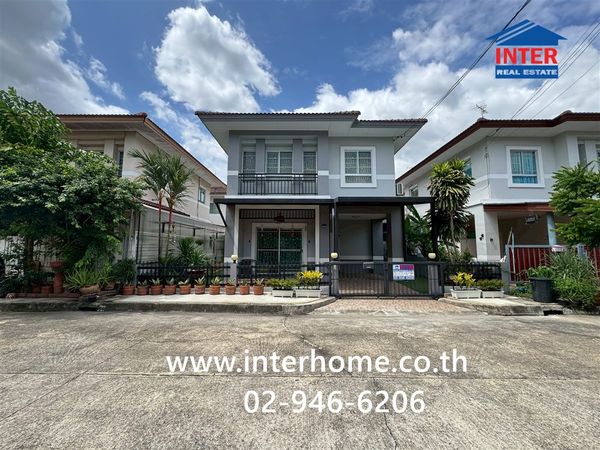 Twin house, 2 floors, 35 sq m, Prompat Village 2, Ramindra, near Safari World. Soi Hathairat 39, Panya Inthra Road Thahairat Road 39, Khlong Sam Wa District, Bangkok