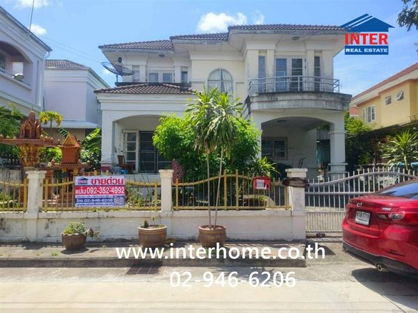 2-story detached house, 63.9 sq m, Krisada City Lake &amp; Park Village, near Chularat Hospital 3, Soi Bang Pla 18, Theparak Road. Bangna-Trad Road, Bang Phli, Samut Prakan