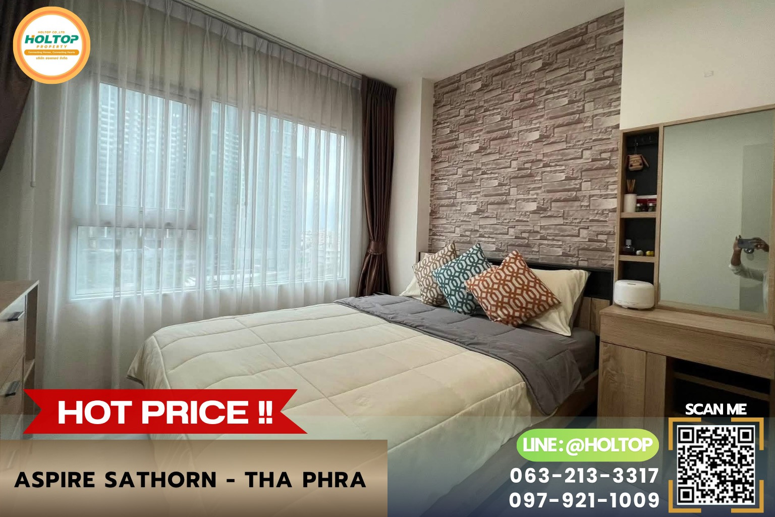 #R10681 🎉 250769 Condo for rent Aspire Sathorn - Tha Phra.