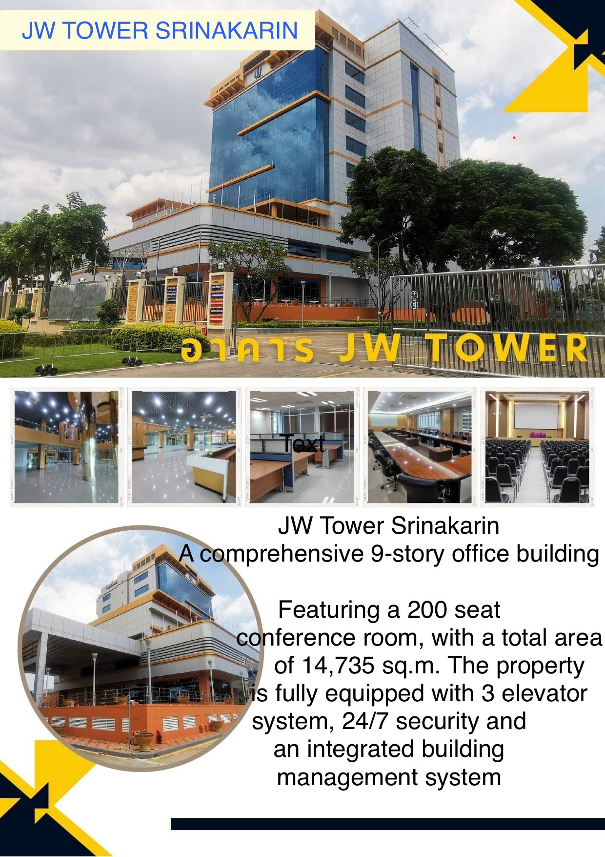 JW Tower Srinakarin, premium commercial space for rent (entire floor / entire building), Srinakarin Road, Suan Luang, Bangkok, near MRT-Sri Kritha. – รูปที่ 3