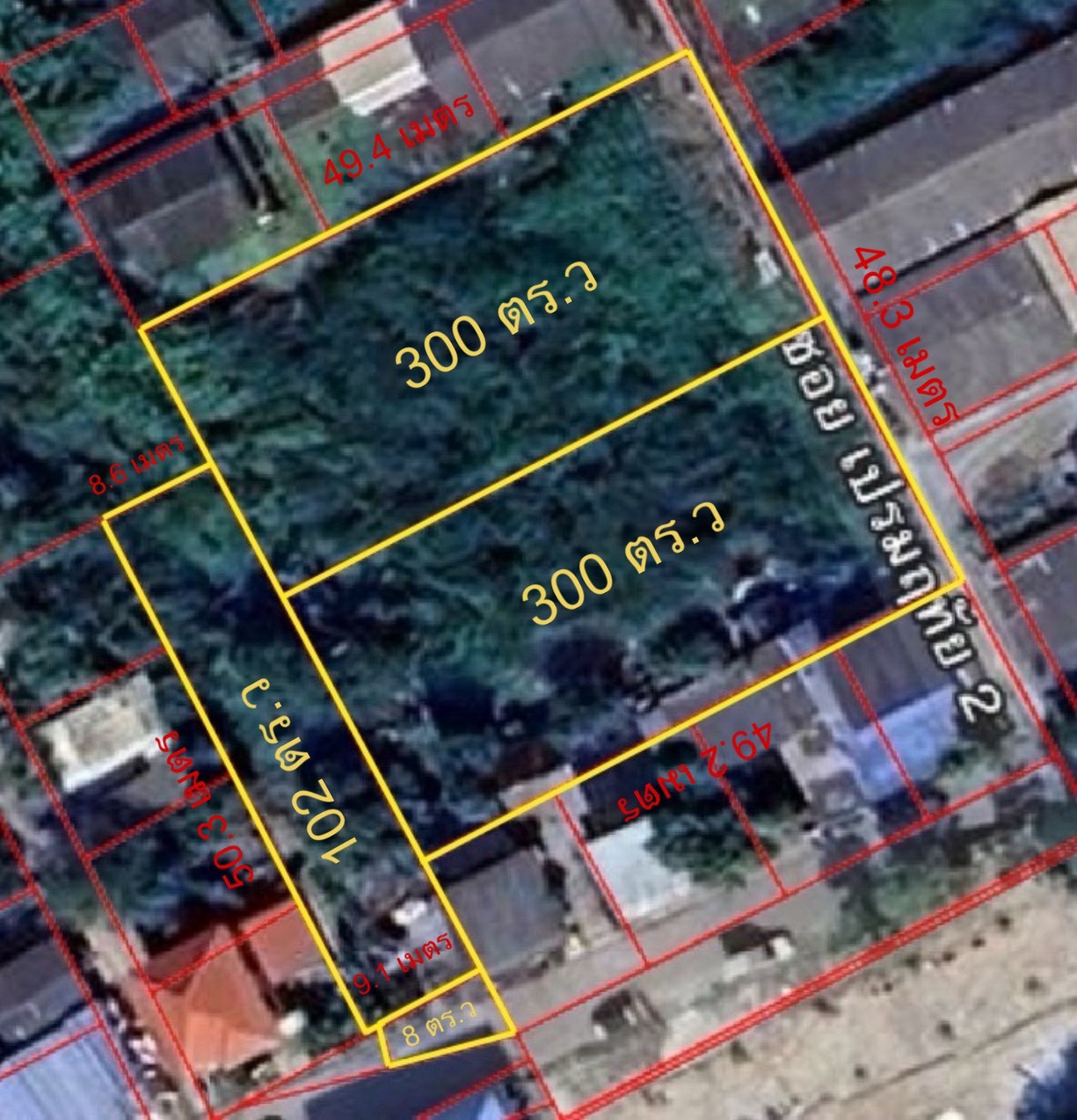 Urgent sale, beautiful plot of empty land, potential location, Soi Ekachai 83, Bang Bon, Bangkok, price only 24,850,000 baht (average only 35,000 baht/sq m), best value price in Ekachai 83 area, ready to negotiate.