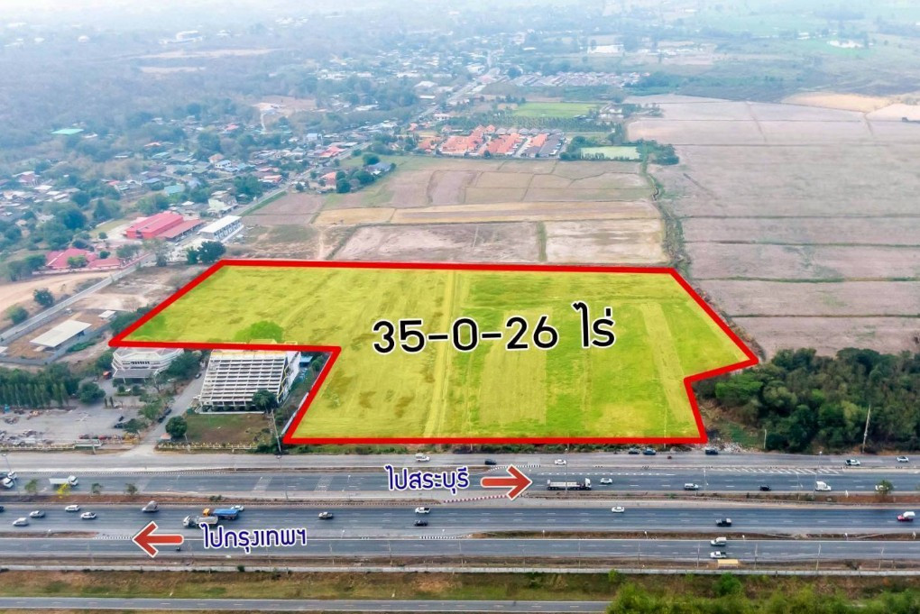 Land for sale in Saraburi, large plot 35-0-62 rai, Mueang District, next to Phahon Yothin Road. – รูปที่ 2