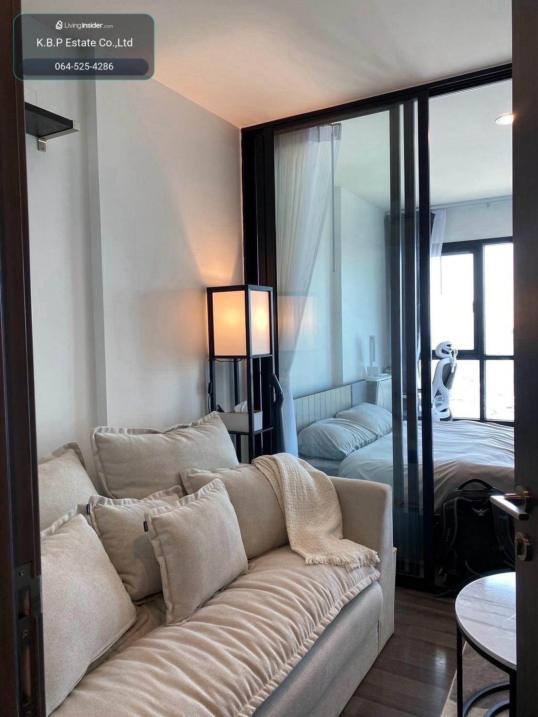 🏡 ให้เช่าคอนโด The Base Park West (T77) – เฟอร์นิเจอร์ครบ พร้อมเข้าอยู่