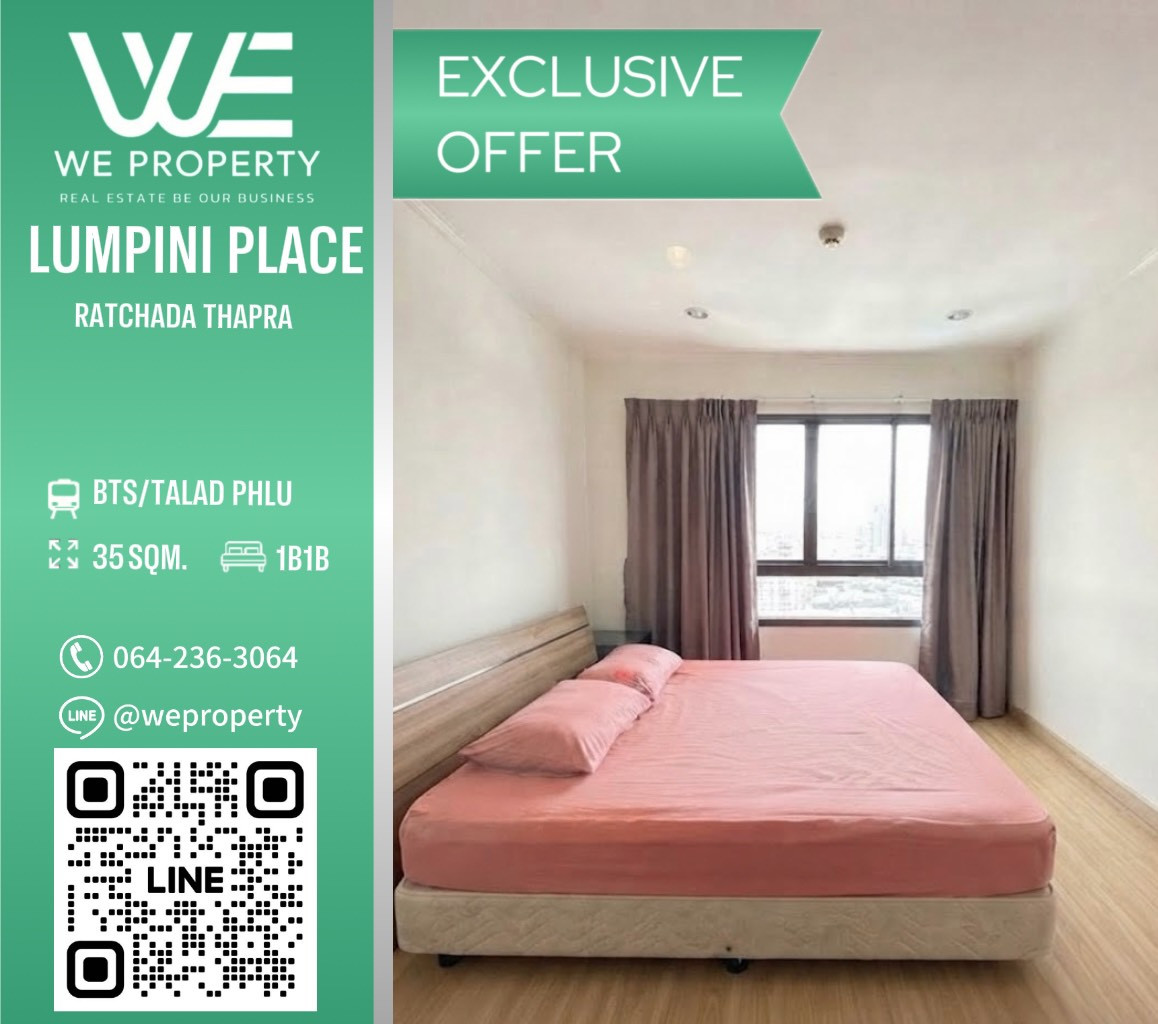 North, good price room with all functions and furniture!!⭐️Lumpini Place Ratchada - Thapra (Lumpini Place Ratchada - Thapra)
