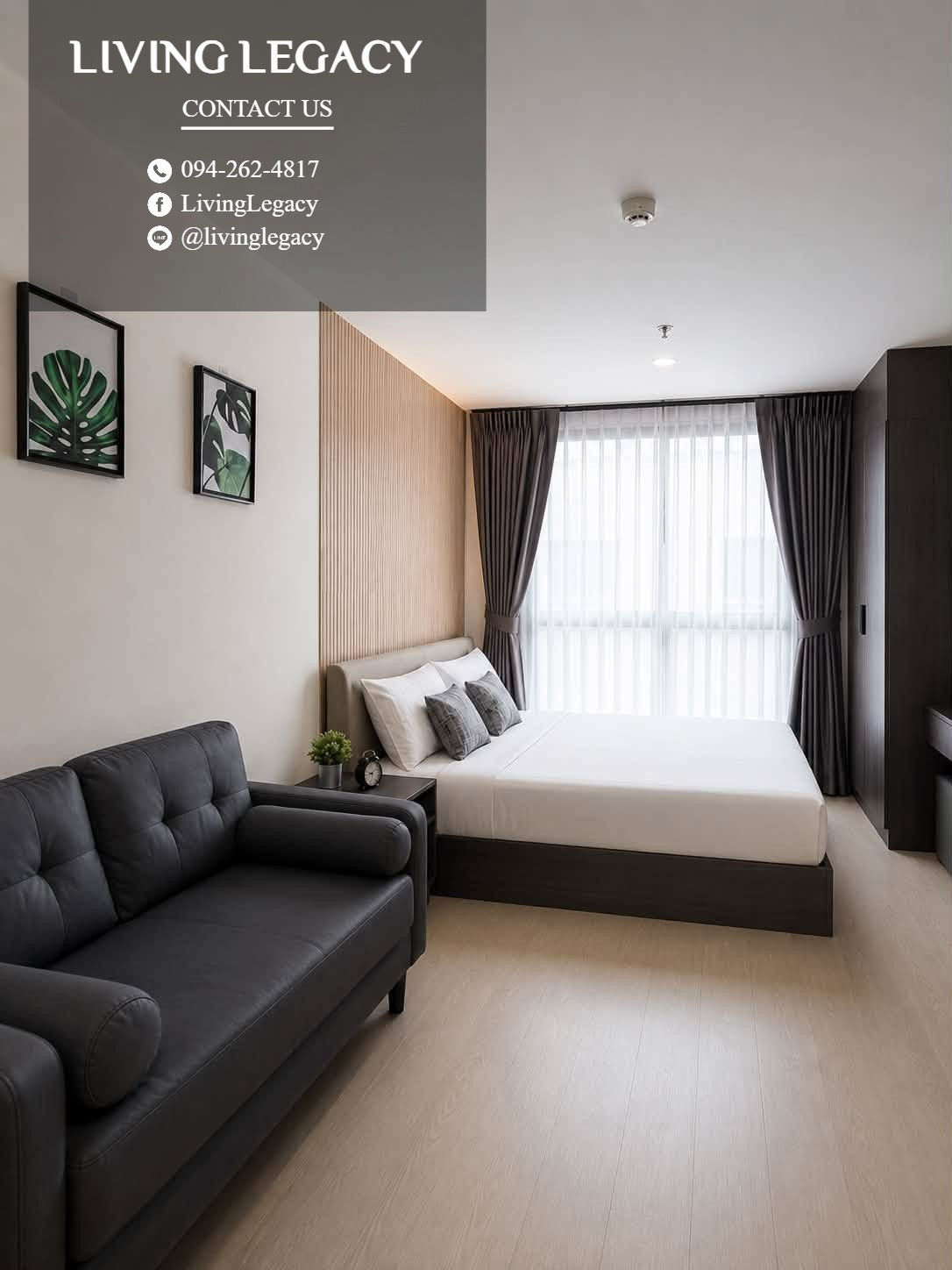 TIO2KY เช่าด่วน Elio Del Nest 27 ตร.ม. | ชั้น 3 | 1 นอน 1 น้ำ | เฟอร์นิเจอร์ครบ | 12,500 บาท/เดือน | LINE: @livinglegacy – รูปที่ 2