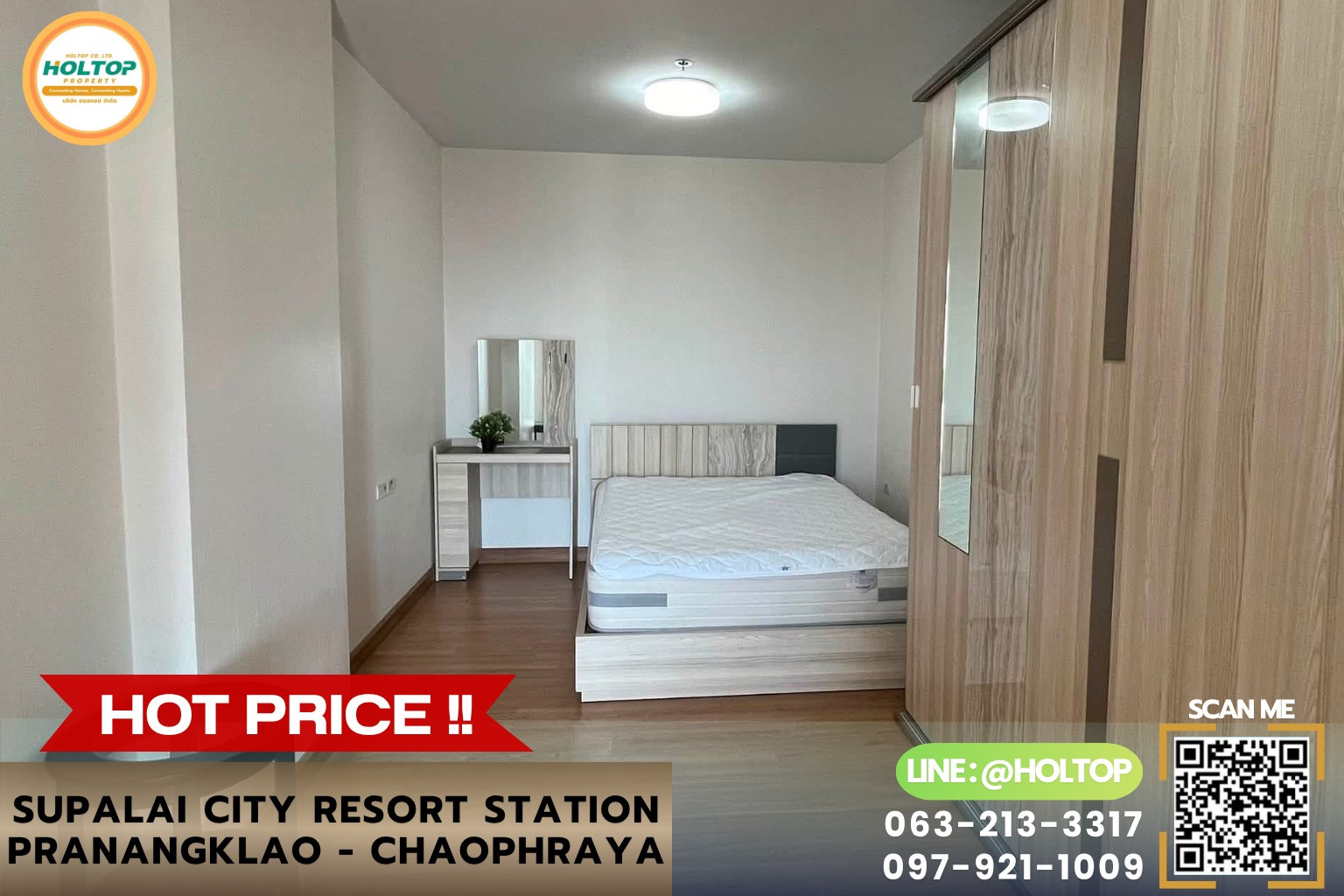 #R10676 🎉 250769 Condo for rent Supalai City Resort Station Pranangklao - Chaophraya.