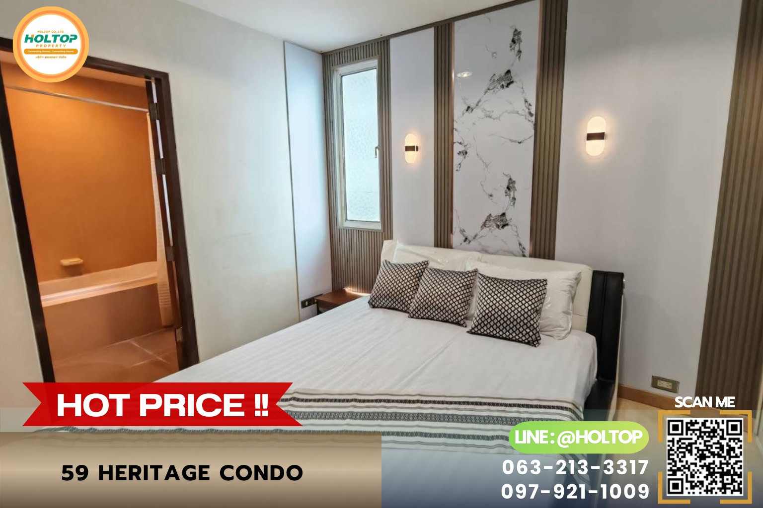 #R10671 🎉 250769 ให้เช่าคอนโด 59 Heritage Condo (Sukhumvit 59)