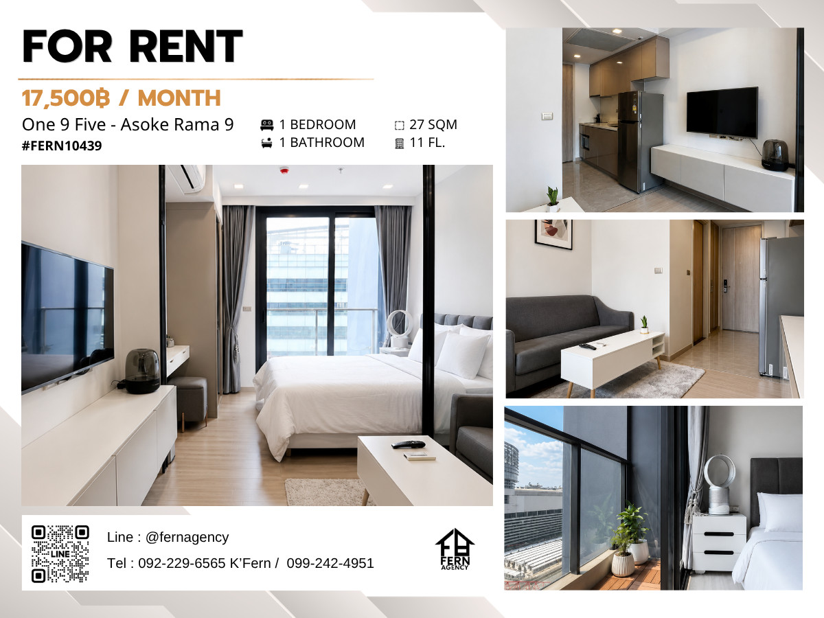 🔥 One 9 Five - Asoke Rama 9, beautiful room, ready to move in, only 17,500 baht/month🔥 🔥 One 9 Five - Asoke Rama 9, beautiful room, ready to move in, only 17,500 baht/month🔥