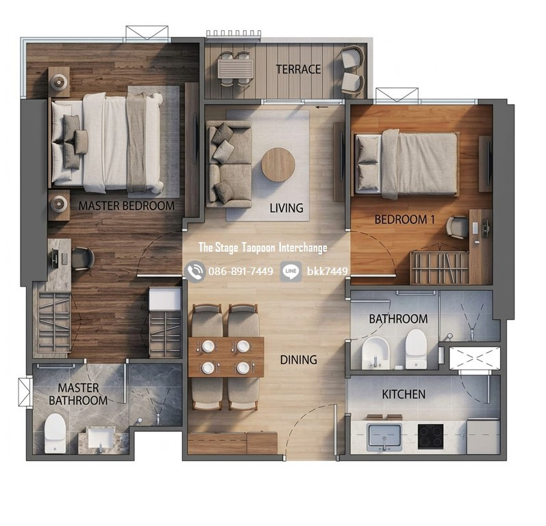 ✅✅Urgent sale!!! Condo The Stage Tao Poon-Interchange, 2 bedrooms, 2 bathrooms, corner room, Tao Poon BTS station. ✅✅Urgent sale!!! Condo The Stage Tao Poon-Interchange, 2 bedrooms, 2 bathrooms, corner room, Tao Poon BTS station.
