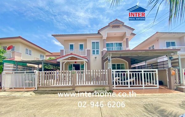 2-story detached house, 50 sq m, Burirom Village, Rangsit, Lam Luk Ka, Khlong 4, near Yamsaard Rangsit School. Rangsit-Nakhon Nayok Road Phra Ong Chao Sai Khlong 4 Road, Lam Luk Ka, Pathum Thani