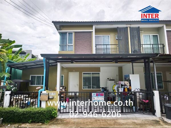 Townhouse, 2 floors, 39.5 sq m, Delight De Loft Village, Muang Ake-Rangsit University, Soi Rom Yen, Phahonyothin Road, Rangsit Canal Road. Mueang Pathum Thani, Pathum Thani