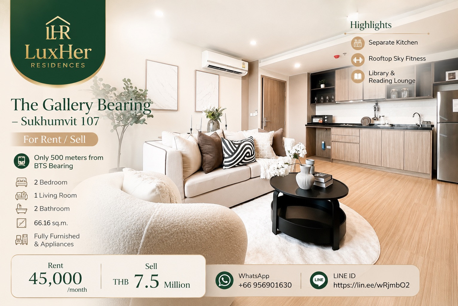🏙️ The Gallery Bearing – Sukhumvit 107 | Newly renovated, luxurious, modern style. Ready to move in ✨ 🏙️ The Gallery Bearing – Sukhumvit 107 | Newly renovated, luxurious, modern style. Ready to move in ✨