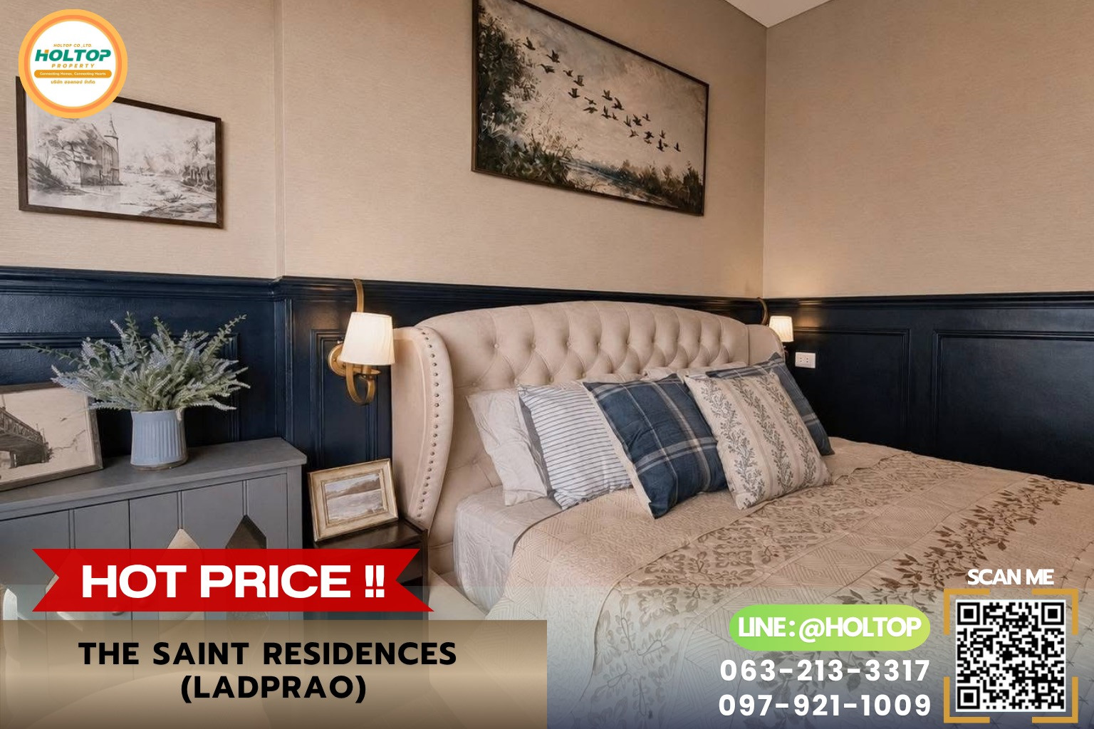#R10688 🎉 260769 ให้เช่าคอนโด The Saint Residences (ladprao)
