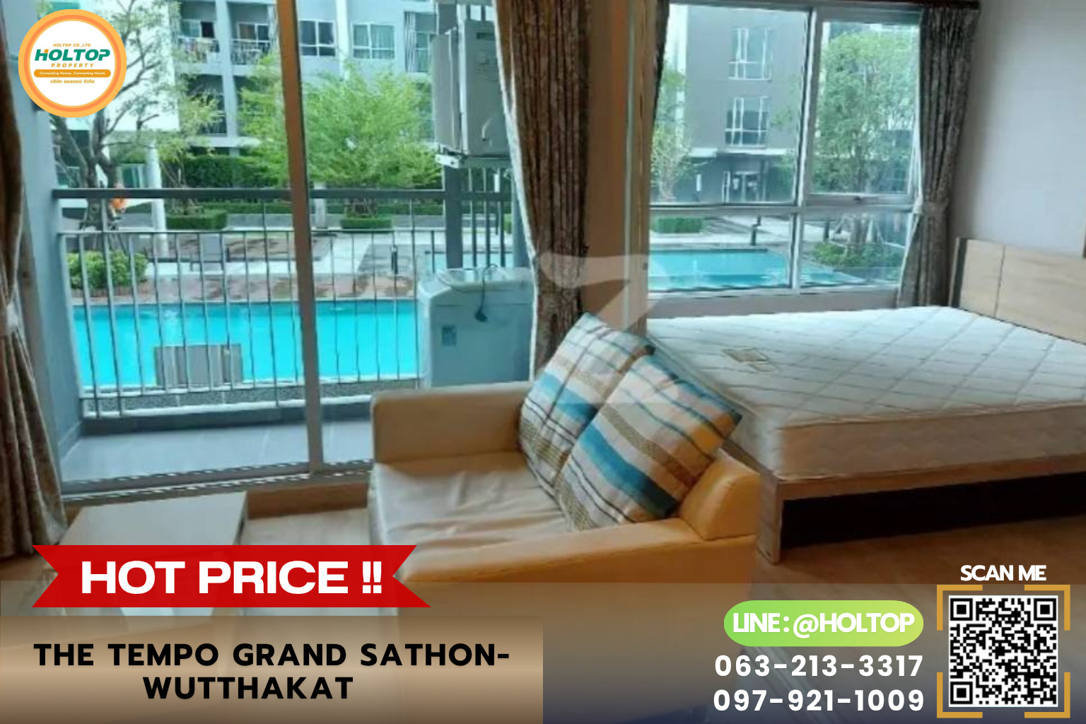 #R10685 🎉 260769 ให้เช่าคอนโด The Tempo Grand Sathon-Wutthakat 