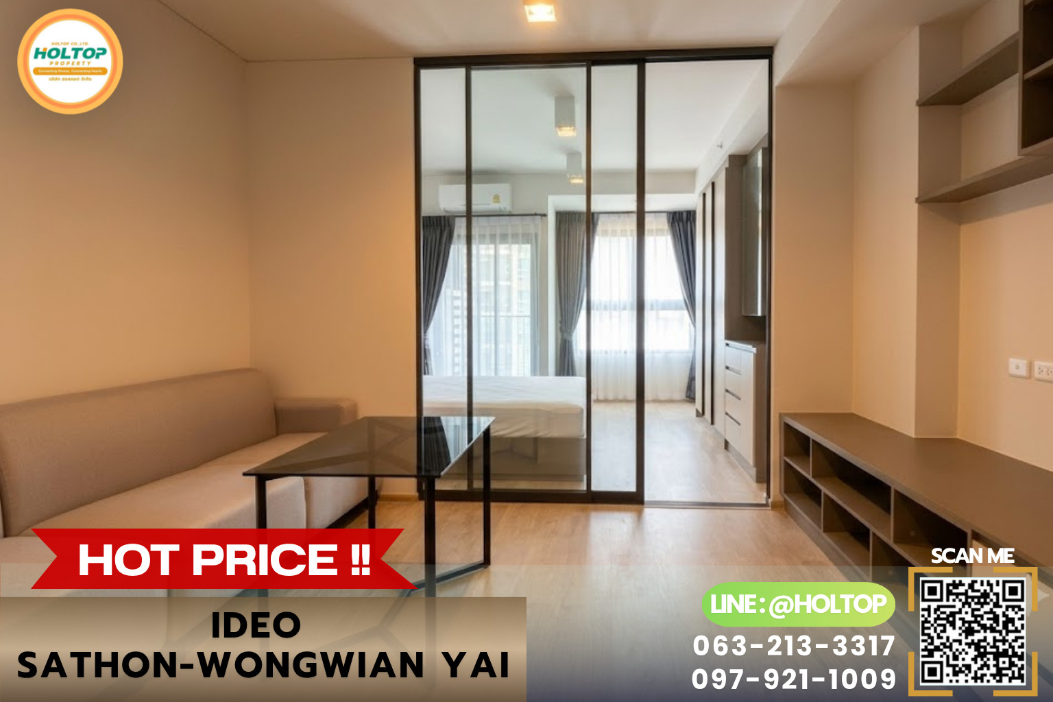 #E1168💕270769For Rent Condo IDEO Sathorn - Wongwian Yai