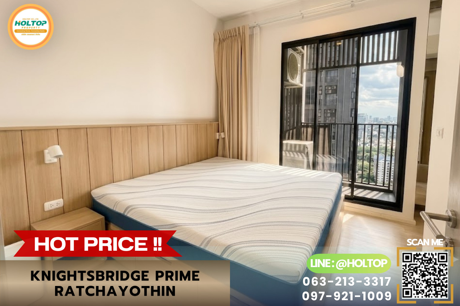 #E1164💕270769For Rent Condo KnightsBridge Prime Ratchayothin