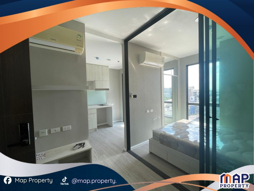Condo in a great location, right next to the Pink Line BTS station, Setthabut Bamrung station, just 