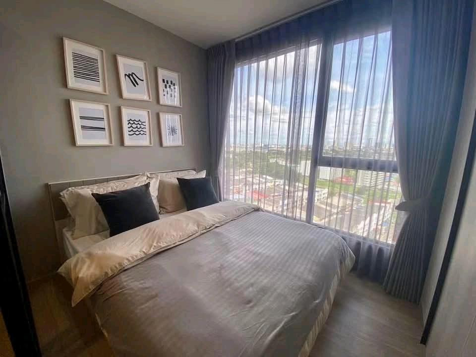 28th floor, very beautiful view 💖 Sukhumvit location, near BTS, convenient travel! 🏙️ High floor room, beautiful view, good atmosphere 🚝 near BTS Bangna and BTS Bearing 📍 near BITEC Bangna, suitable for both people working and living in the city.