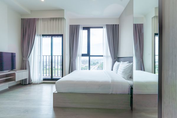 ✅ Condo for rent, The Hampton Suite Rayong, 1 room, 1 bathroom, with furniture, new room, ready to move in