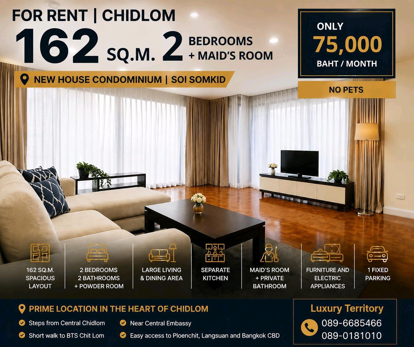 Spacious room, location in the heart of Bangkok Spacious room, location in the heart of Bangkok