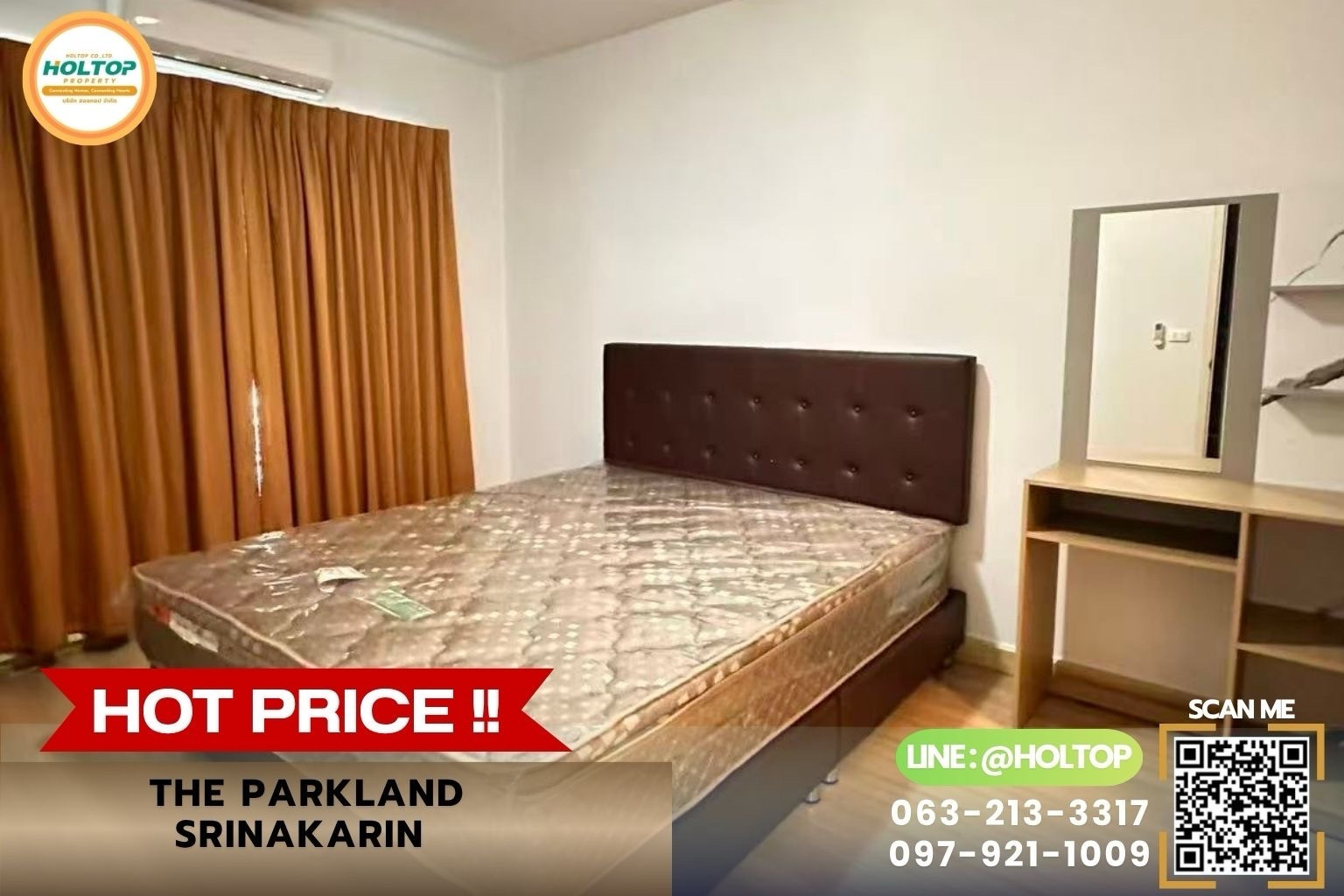 #Z6080💥270769 🔥ให้เช่าคอนโด The Parkland Srinakarin