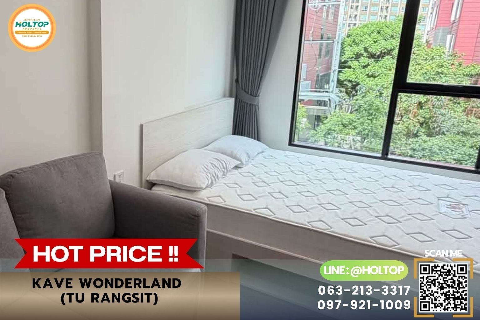 #Z6070💥270769 🔥Condo for rent Kave Wonderland (TU Rangsit)