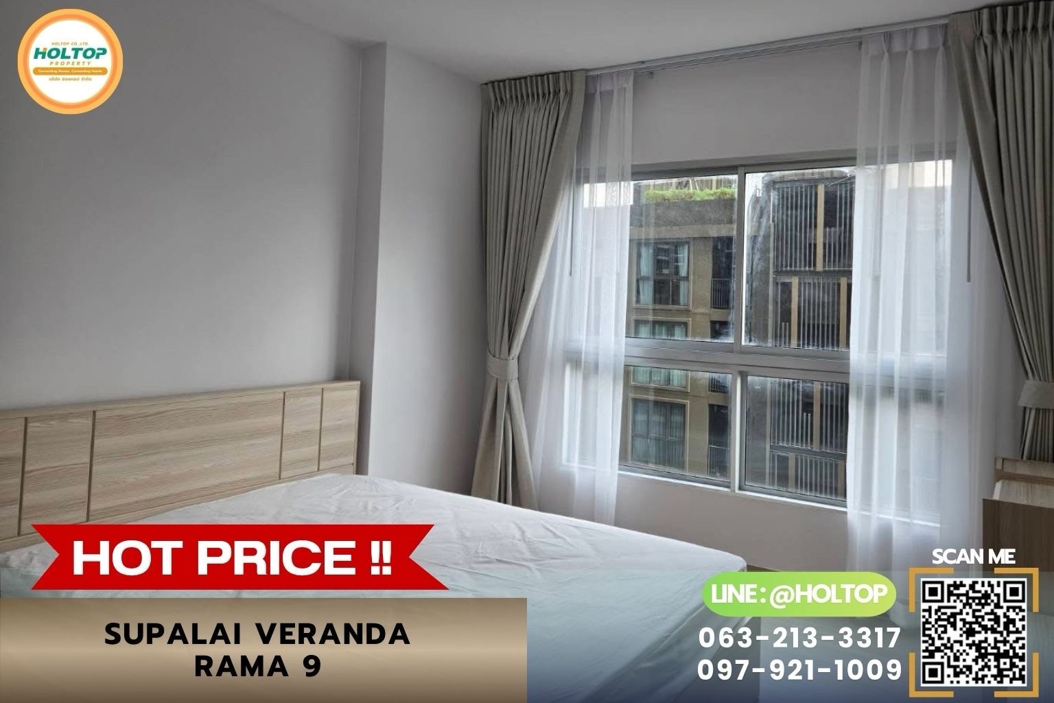 #Z6066💥270769 🔥ให้เช่าคอนโด Supalai Veranda Rama 9