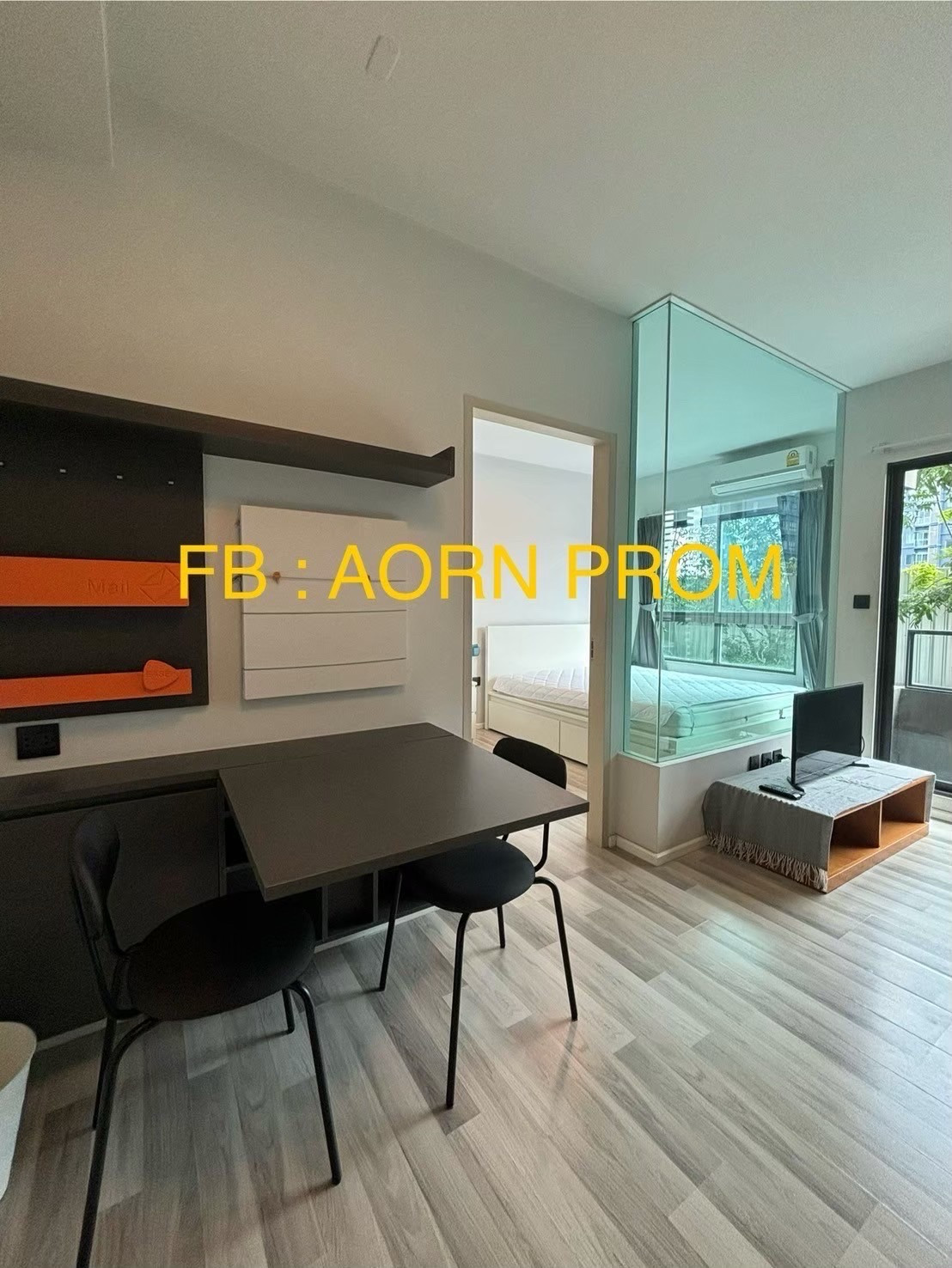 🌸Ready to move in September 3, 2026🌸 Cheap for rent EASE RAMA2 (Ease Rama 2 Phase 1) Building B, balcony facing north. The room is cool and comfortable all day🌈Washing machine, 2 air conditioners🌈 Bed 6 feet, king size, very beautiful room.